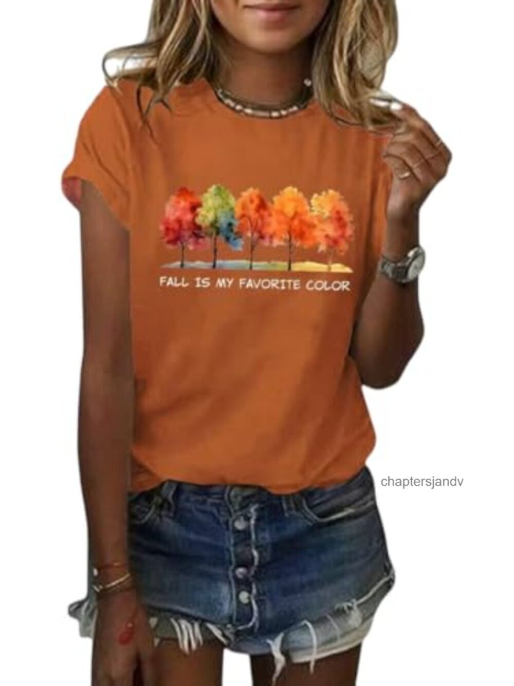 Womens Halloween Spooky Season Graphic Tee Cotton Polyester Crew Neck